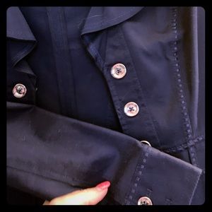 WHBM Navy blue jacket -fantastic twist on a blazer